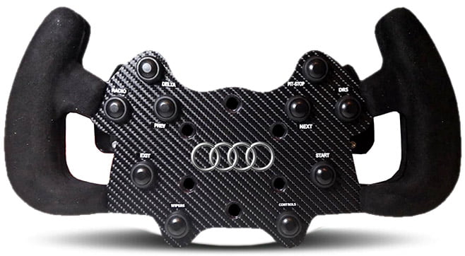 AUDI DTM Audi simulator rental steering wheel. A unique RoarFun world collection of