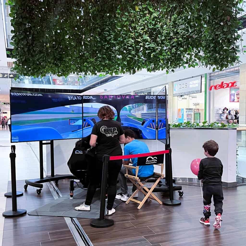 Formula E simulator rental Experience for event anywhere in Italy, Germany, France, UK, Czech Republic