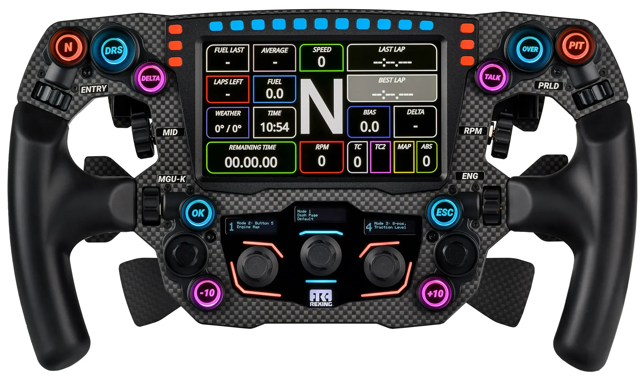 Rexing F1 steering wheel used for official F1 simulators hire.