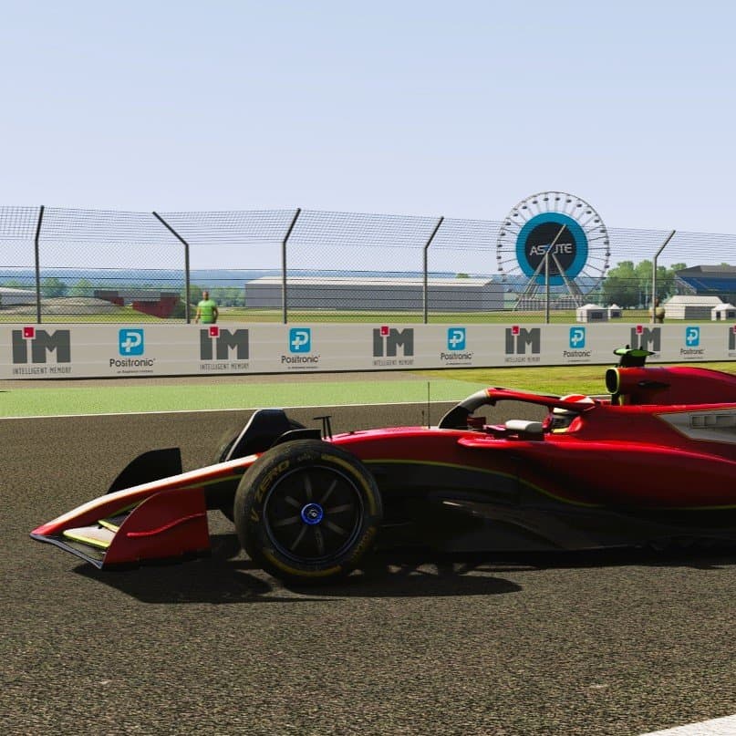 Integrating our clients virtual branding into formula experience on the silverstone track on a racing track in Munich.