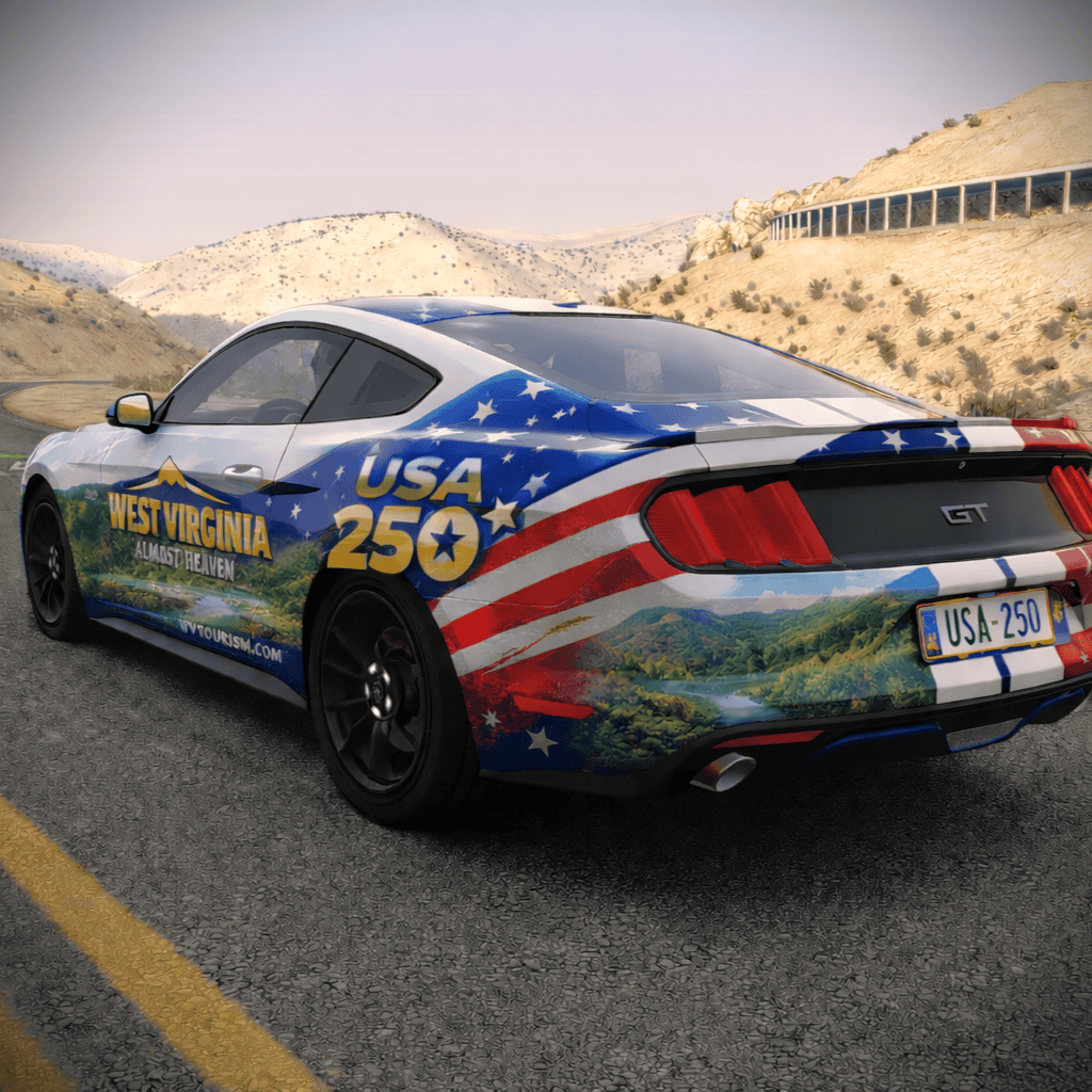 RoarFun Ford Mustang virtual design for America 250 celebration